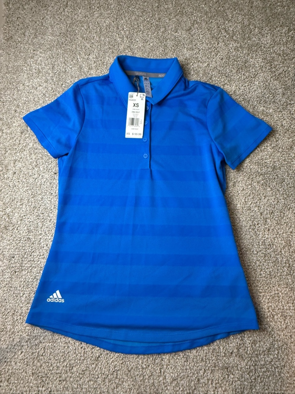 adidas Bright Blue Women's Performance Polo- NWT - XS